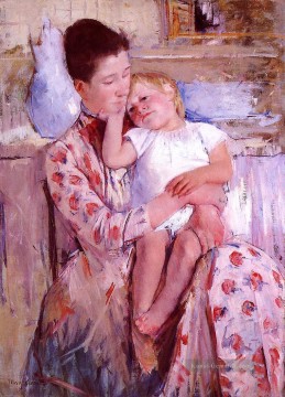 Mary Cassatt Werke - Emmie und ihr Kind Mütter Kinder Mary Cassatt